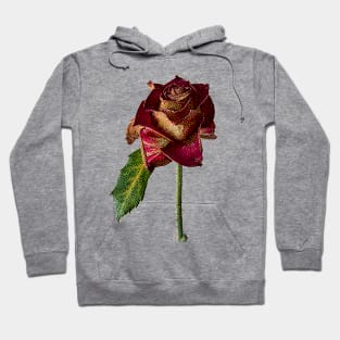 8bit Vintage Rose Illustration Design Hoodie